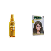 Streax Hair Serum-200 ml Vitalized with Walnut Oil, For Hair Smoothening & Shine, For Dry & Frizzy Hair Cream Hair Colour for Women & Men | Golden Brown