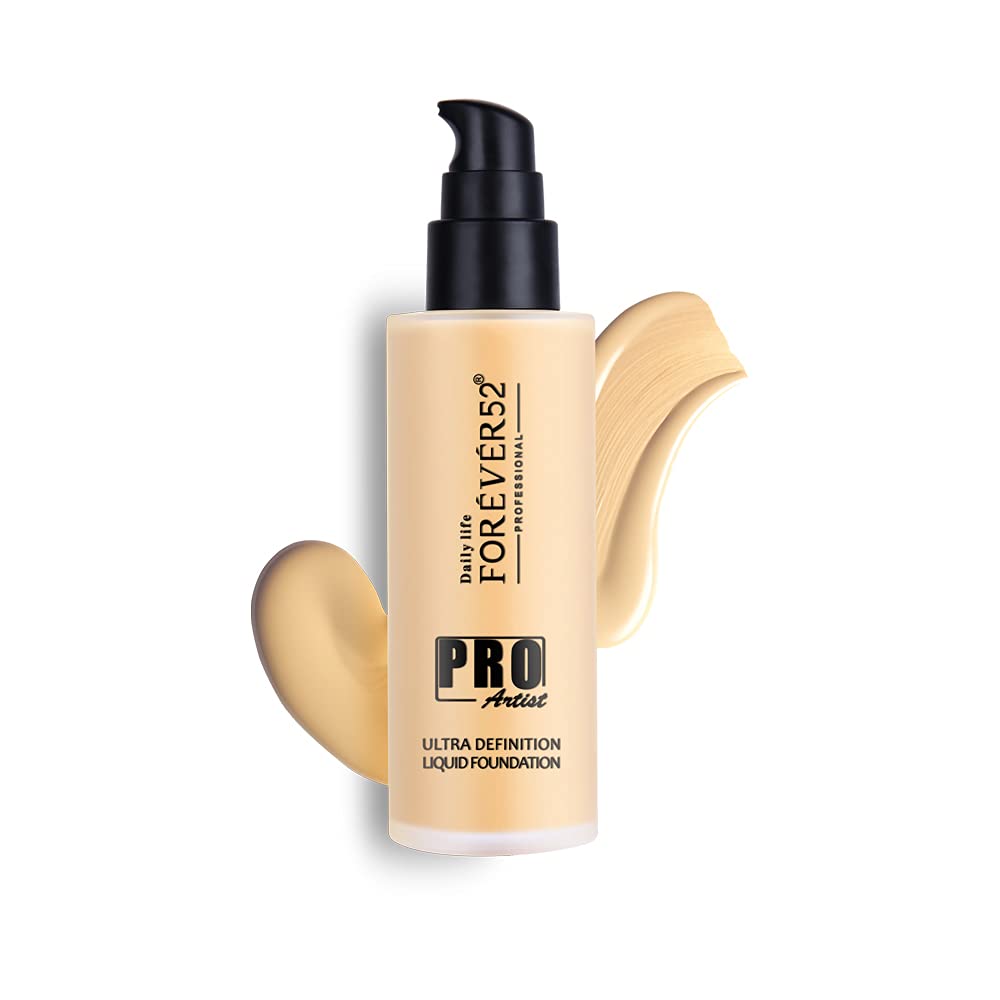 Forever52 Daily Life Pro Artist Ultra Definition Liquid Foundation-60ml (Honey-07, Fair to Mediium Skin Tone) Matte & Poreless Long-lasting Full Coverage Foundation for Women