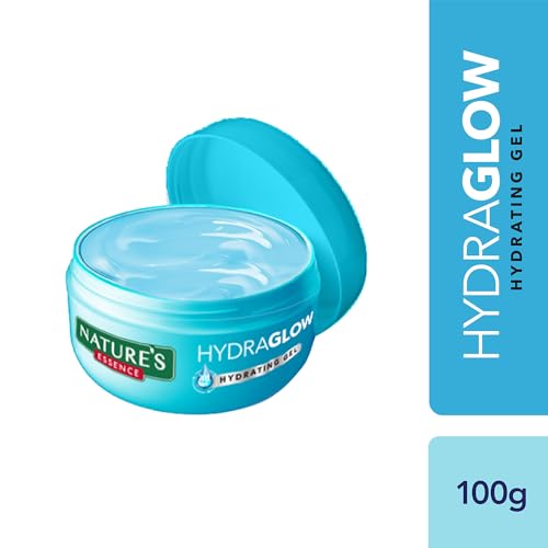 Nature's Essence Hydra Glow Oil free Moisturizer for face, Glowing Skin, light formulation gel infused with Hyaluronic Acid & Fermented Rice Water, Non Sticky, Long Lasting Hydration upto 48Hrs, 100g