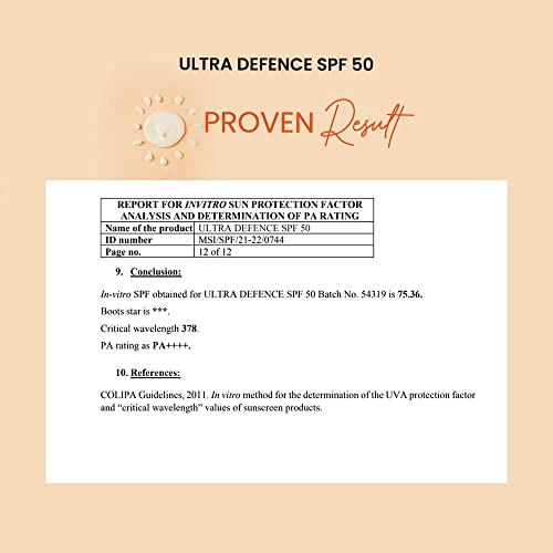 Earth Rhythm Ultra Defence Hybrid Sunscreen SPF 50 | PA++++ UVA/B Borad Spectrum, Lightweight, No White Cast Non Sticky/Non Greasy | For Men & Women - 50ml