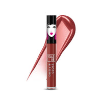 Elle 18 OMG Lip Gloss, Glossy Finish, Brownie Babe, Non-sticky Formula, Light-weight, Moisturising, Infused with Rapeseed and Jojoba Oil, Full Coverage| 2.5ml