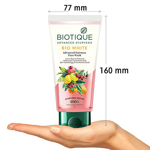 Biotique Bio Honey Gel Refreshing Foaming Face Wash for All Skin Types, 100ml and Biotique Bio White Advanced Fairness Face Wash, 150ml