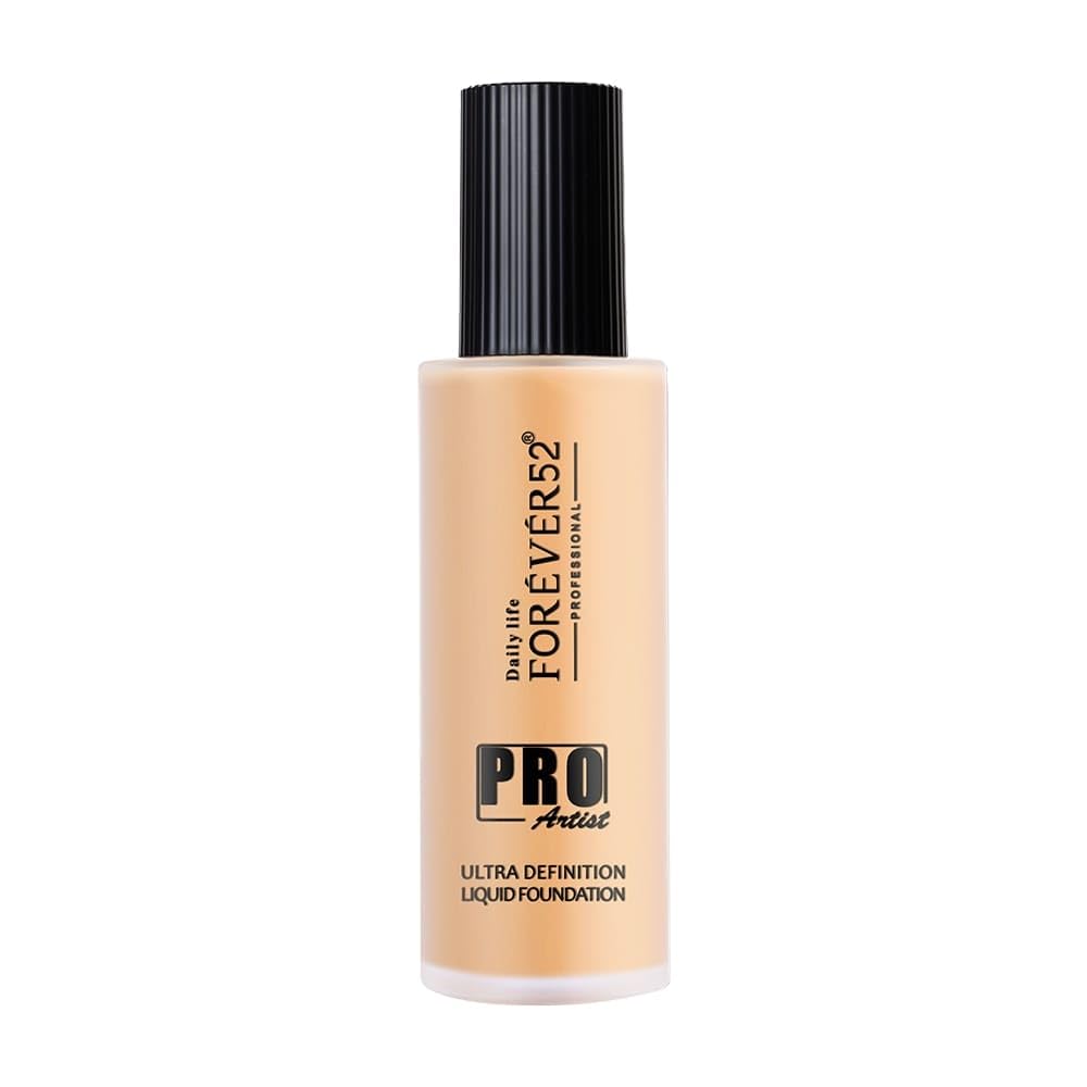 Daily Life Forever52 Pro Artist Ultra Definition Liquid Foundation|High-Pigment, Full Coverage, 24-Hour Wear, Waterproof & Sweatproof, Lightweight Hydrating, Oil-Free Formula – Peanut, 60ml