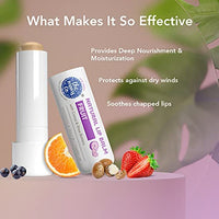 The Moms Co. Natural Lip Balm I Non Sticky I Protects & Nourishes Dry Chapped Lips I Shea & Cocoa Butter(5gm) (Fruit)