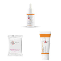O3+ Vitamin C Serum Glow- Face & O3+ Bridal Facial Kit for Radiant & O3+ Vitamin C Face Wash Glow For Daily Brightening & Gentle Cleansing 60g