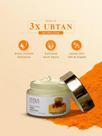Lotus Herbals Radiance Boost Ubtan Face Cream 50gm, Boost Ubtan Face Mask 100gm set of 2