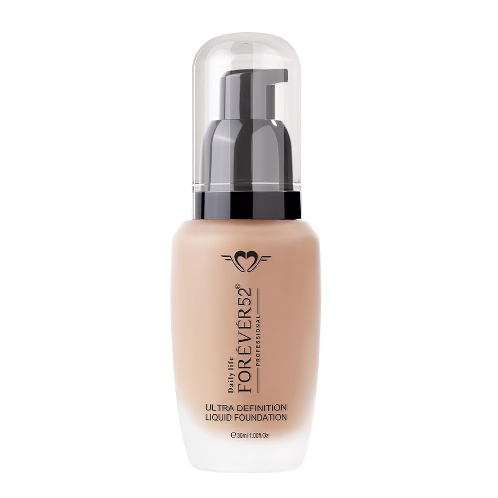 Daily Life Forever52 Ultra Definition Liquid Foundation|24-Hour Wear, Medium to High Coverage, Pore-Minimizing & Mattifying, Anti-Aging, Satin-Like Finish|Ideal for Medium Skin (Sundae,30ml)