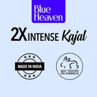 Blue Heaven 2X Intense Kajal Combo Green Queen And True Blue | With Soothing Aloe Vera | Upto 24Hr Stay | Long Lasting And Smudge Proof Pencil | Matte Finish| Pack Of 2 | 0.30G Each, Multicolor