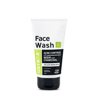 Ustraa Face Wash Acne Control - With Neem & Charcoal - 100g - Oil control, Prevents Acne & 20% Vitamin C Face Serum - 30ml | 20% Vitamin C in Pure form | with Hyaluronic Acid | Anti-Aging, Brightening