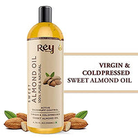 Rey Naturals Almond Oil & Castor Oil For Hair Growth, Hair Fall Control & Hydrated Scalp (Arandi Ka Tel, Badam Oil) - 200ml*2 | Cold Pressed Oil For Healthy Hair | Herbal Hair Oil For Men & Women