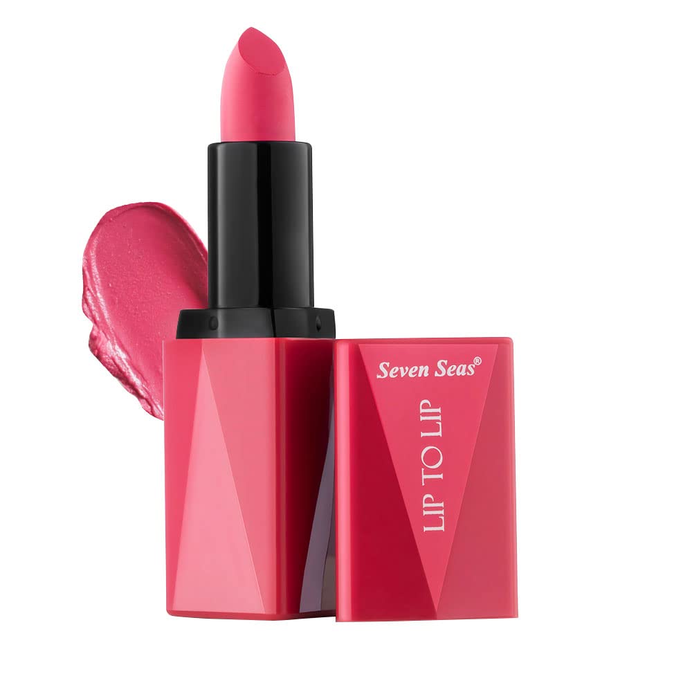 Seven Seas Lip To Lip Matte Full Coverage Long Lasting Lipstick | Smooth Application |Transferproof & Smudge Proof | Highly Pigemented Lipstick for Women (Chestnut Rose)