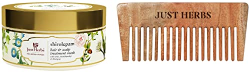 Just Herbs Anti Hairfall Care Combo With Shirolepam damaged Hair Mask & Neem Wooden Combo,2 Count