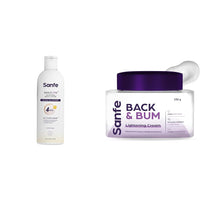 Sanfe DailyLite Tan Removal Body Lotion Back & Bum Cream for Dark Spots and Body Acne Glycolic Acid Lactic Acid & Urea 11% AHA & Maximum Exfoliation Remove Dead Skin 100gm