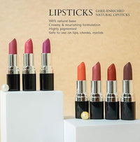 Barva Natural & Moisturising Lipsticks made using Pure Ghee, Kokum butter and Mineral Colours, 4.3g (Wine Red + Fuchsia + Orchid)