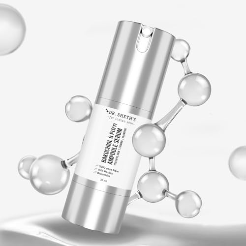 Dr. Sheth's Bakuchiol & Pdrn Ampoule Serum | 3000 PPM PDRN, 0.1% Retinol | Firms & Plumps Skin | Reduces Fine Lines & Wrinkles | Improves Skin Texture | Non-Irritating | For Men & Women | All Skin Type | 30 ml