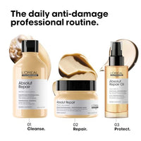 L'Oréal Professionnel Absolut Repair Shampoo for Dry & Damaged Hair - 300ml | Professional shampoo for Strengthening and Repairing Hair, With Protein & Omega-9, For Men & Women