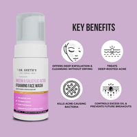 Dr. Sheth's Neem & Salicylic Acid Foaming Face Wash | Foaming & Exfoliating Acne - Fighting Face Wash | 100 ml