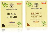 Vagad's Khadi Vagadâ'S Khadi Black Mehndi 100Gm | Natural | Ammonia Free Henna & Vagadâ'S Khadi Brown Mehndi 100Gm | Natural | Ammonia Free Henna