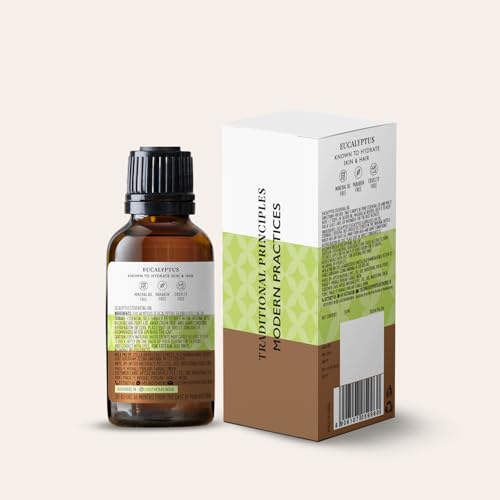 Just Herbs Eucalyptus Undiluted Steam Distilled 100% Natural Essential Oil for Hair Growth | Steam Inhalation | Aromatherapy and Skincare 10ml