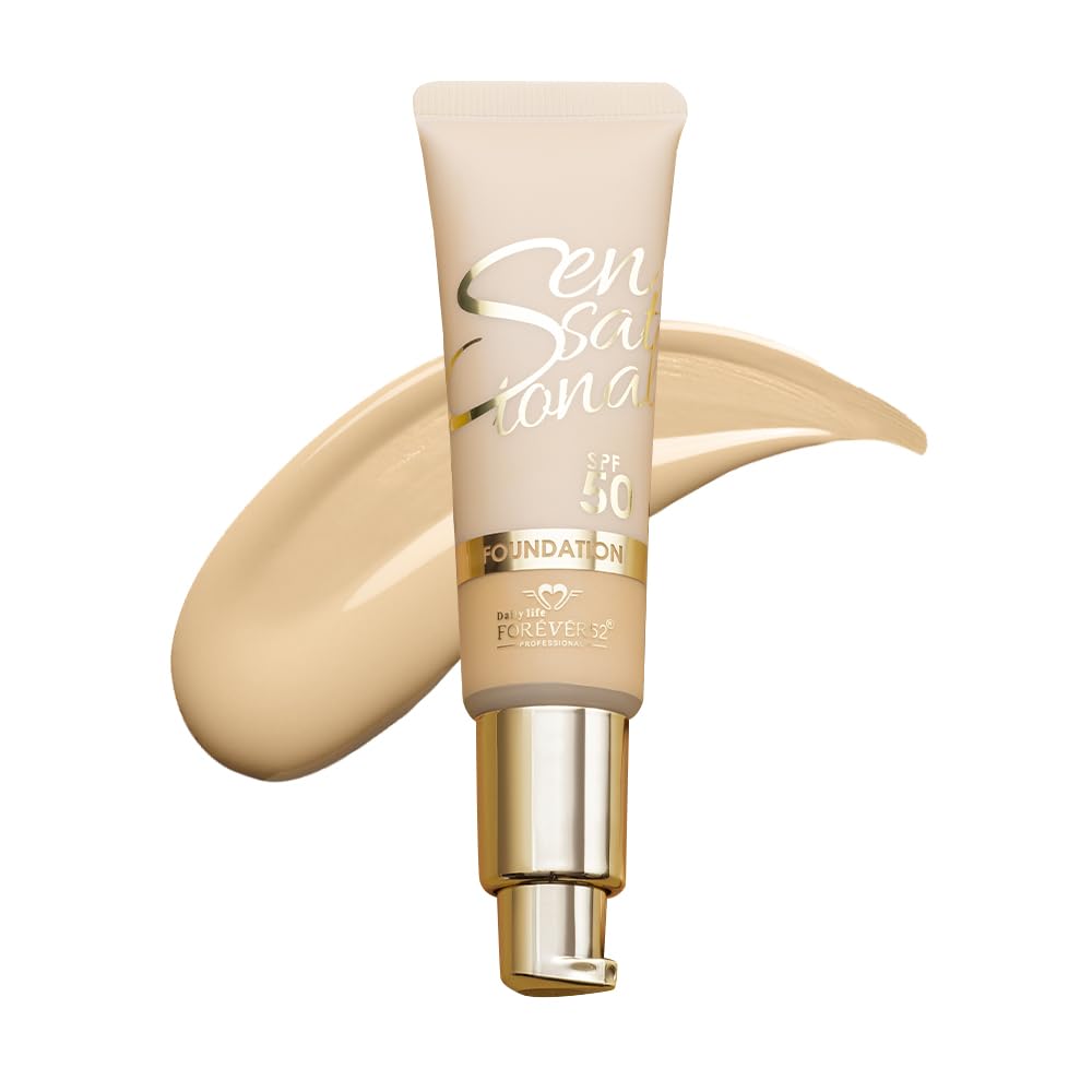 Daily Life Forever52 Sensational SPF 50+ Foundation (Mango-05, 30ML) Enriched with Hyalorinic Acid. Niacinamide and Vitamin E| Upto 12Hrs Longlasting Radiant Finish