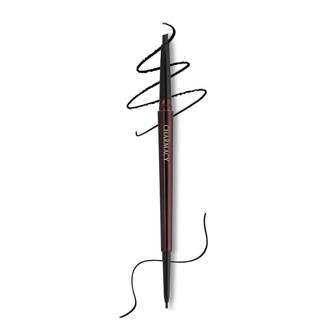 Charmacy Milano 2-In-1 Duo Eyebrow Filler & Ultra Definer Pencil, Water-Resistant, Dark Brunette, 0.30 G + 0.1 G