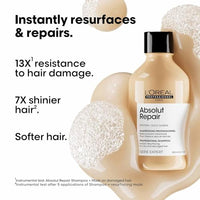 L'Oréal Professionnel Absolut Repair Shampoo for Dry & Damaged Hair - 300ml | Professional shampoo for Strengthening and Repairing Hair, With Protein & Omega-9, For Men & Women