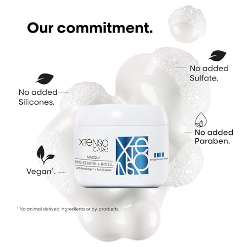 L'OREAL PROFESSIONNEL PARIS Xtenso Care Shampoo + Mask + Serum Combo Pack For Straightened Hair (250Ml + 196Gm + 50Ml)| Hair Care Regi For Straightened Hair, Pack Of 1