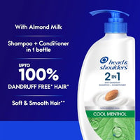 Head & Shoulders 2-in-1 Cool Menthol Anti Dandruff Shampoo + Conditioner for Women & Men, With Almond Milk (650 ml)
