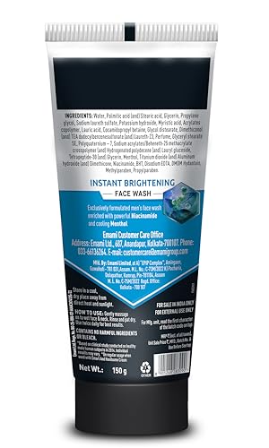 Smart And Handsome Instant Brightening Face Wash |Washes off Fine Pollutants*|Fades Dark Spots | Oil-Free Look, Instantly | Power of Niacinamide and Menthol | 150g