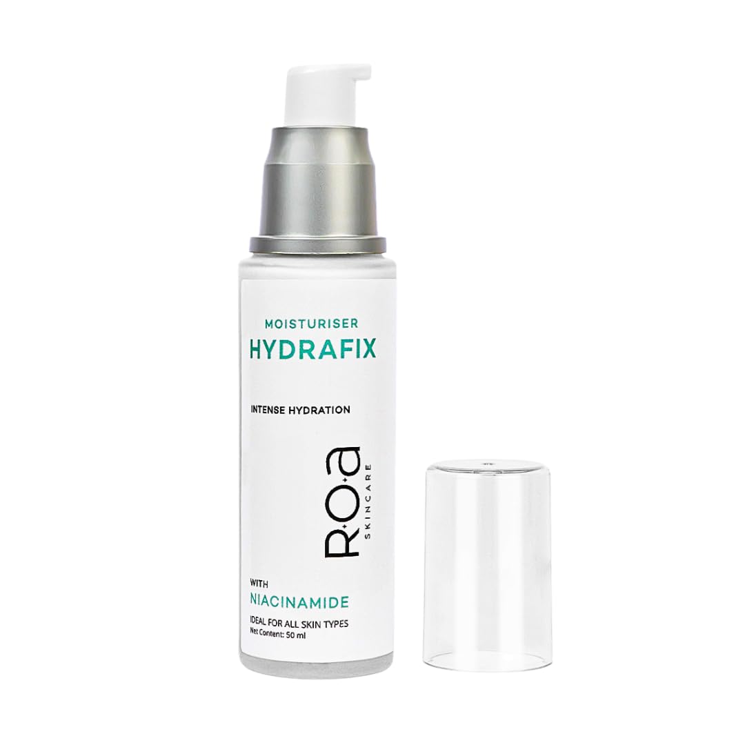 R.O.A SKINCARE Hydrafix moisturizer for dry skin face with Niacinamide, Ceramides and Peptides | Long lasting moisture for barrier repair | Non-Comedogenic oil free moisturizer | 50ml