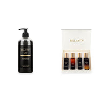 Bella Vita Luxury CEO MAN Body Wash Refreshing Shower Gel for Deep Cleansing Hydrating & Moisturising Skin with Aloe Vera & Charcoal Powder 500 Ml Man Perfume 4 x 20 ml for Men