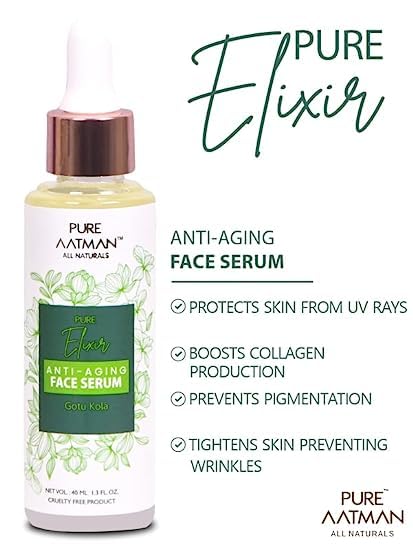 PURE AATMAN face serum for bright glowing skin Hydrating Wrinkles & Fine Lines bright glowing skin Natural Glowing Clarifying anti wrinkle serum for Oily & Acne Prone Skin For Men & Women 40ml
