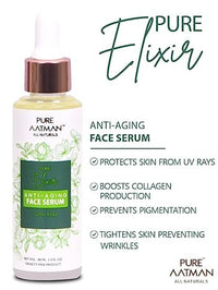 PURE AATMAN face serum for bright glowing skin Hydrating Wrinkles & Fine Lines bright glowing skin Natural Glowing Clarifying anti wrinkle serum for Oily & Acne Prone Skin For Men & Women 40ml