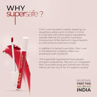 Juice Red Rebel - M01 Kiss Sensation Lipstick & Pink Desire - M01 Color Luxe Liquid Lipstick with Goodness of Bio Retinol, & SPF 15 UV Protection