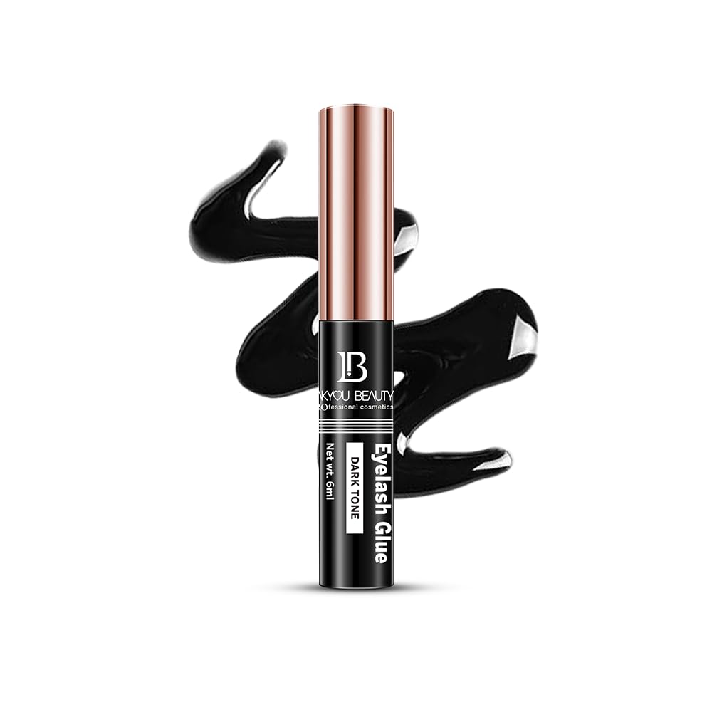 Lakyou Beauty Waterproof Eyelash Glue Black Tone | Long-Lasting, Strong Hold | 6ml | Ideal for False Lashes