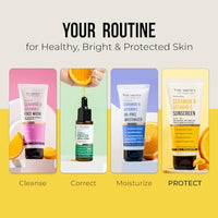 Dr. Sheth's Ceramide & Vitamin C Sunscreen | SPF 50+ Pa+++ | In-Vivo Tested | For Bright Skin & Healthy Glow | Non-Greasy, Quick-Absorbing, No White Cast | UVA/B & Bluelight Protection | For Men & Women | For All Skin Type | 80 g
