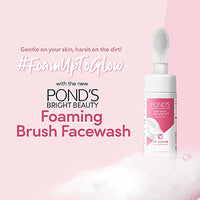 POND's Bright Beauty Foaming Facial Cleansing Brush Facewash For Glowing Skin, Deep Clean Pores, All Skin Types, 150 Ml