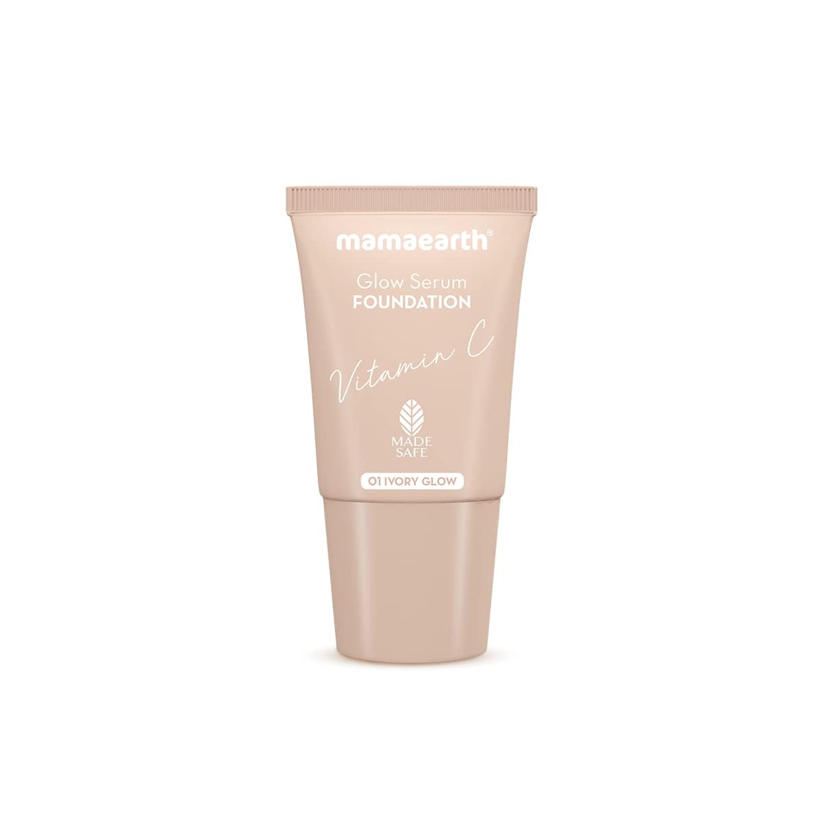 Mamaearth Glow Serum Foundation Gel Mini Tube With Vitamin C & Turmeric For 12Hr Long Stay, 18ml - 01 Ivory Glow, 2X Instant Glow, Luminous Finish For All Skin Type