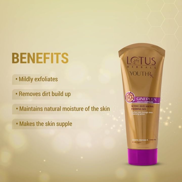 Lotus Herbals YouthRx Anti Ageing Transforming Cream_50g + Night Cream_50g + Foaming Gel Face Wash_100g (Set Of 3)