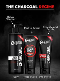 Beardo Activated Charcoal Face Wash for men, 200ml | For Deep Pore Cleaning and Removes Dirt | face wash for acne and pimples | face wash for oily skin (Pack of 3)