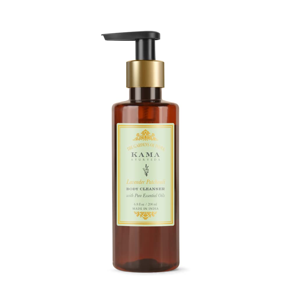Kama Ayurveda Lavender Patchouli Body Cleanser with Pure Essential Oils of Lavender and Patchouli, 200ml