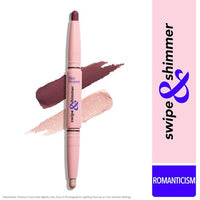 Blue Heaven Swipe & Shimmer Eye Shadow infused with Primer, Smudge Proof, Eye Shadow Stick Dual ended - Romanticism, 2.2g