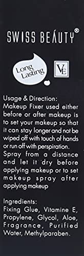 Swiss Beauty Natural Makeup Fixer | Natural Dewy Finish | With Vitamin E and Aloe Vera | Long-Lasting | Hydrating & Refreshing Setting Spray | 70 ml (Pack of 4)