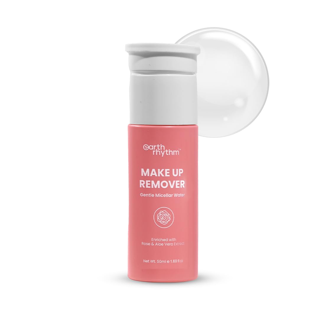 Earth Rhythm Micellar Cleansing Water | Makeup Remover| No Rinse Formula | Removes Daily Stubborn Makeup,Waterproof Makeup, SPF & Impurities | Maintain Moisture Balance | All Skin Type - 50ml