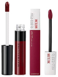 Maybelline Sensational Liquid Matte Lipstick, Soft Wine, 7 g and Maybelline New York Super Stay Matte Ink Liquid Lipstick, 115 Founder, 5g