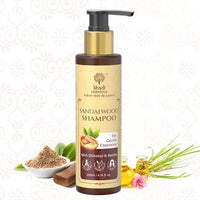 Khadi Essentials Sandalwood Rose Hair Shampoo with Geranium, Vetiver, Bhringraj Oil, For Hair Strengthening, Growth, 200ml SLS Paraben Free Cleanser, Multicolor
