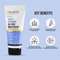 Dr. Sheth's Cica & Ceramide Oil-Free Moisturizer | Barrier Repairing & Hydrating | Lightweight Moisturiser |For Men & Women | 50g