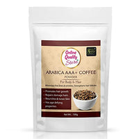 Online Quality Store Arabica A+++ Raw Coffee Powder Body Scrub, 100 g |Tan Removal |Coffee Powder for Skin & Hair| Paraben & SLS Free |coffee powder for face whitening (100g, Pack of 1)
