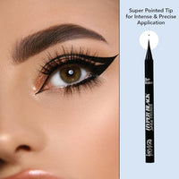 Blue Heaven Hyper Black Sketch Eyeliner Pen|Upto 12hr Stay with Matte Finish|Waterproof & Smudge Proof |One Stroke Easy Application|With Advanced Steel Ball Technology
