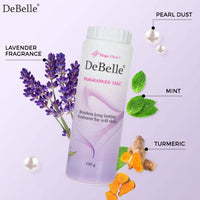 DeBelle fragrance Talc, White, 100 g (Pack of 2)